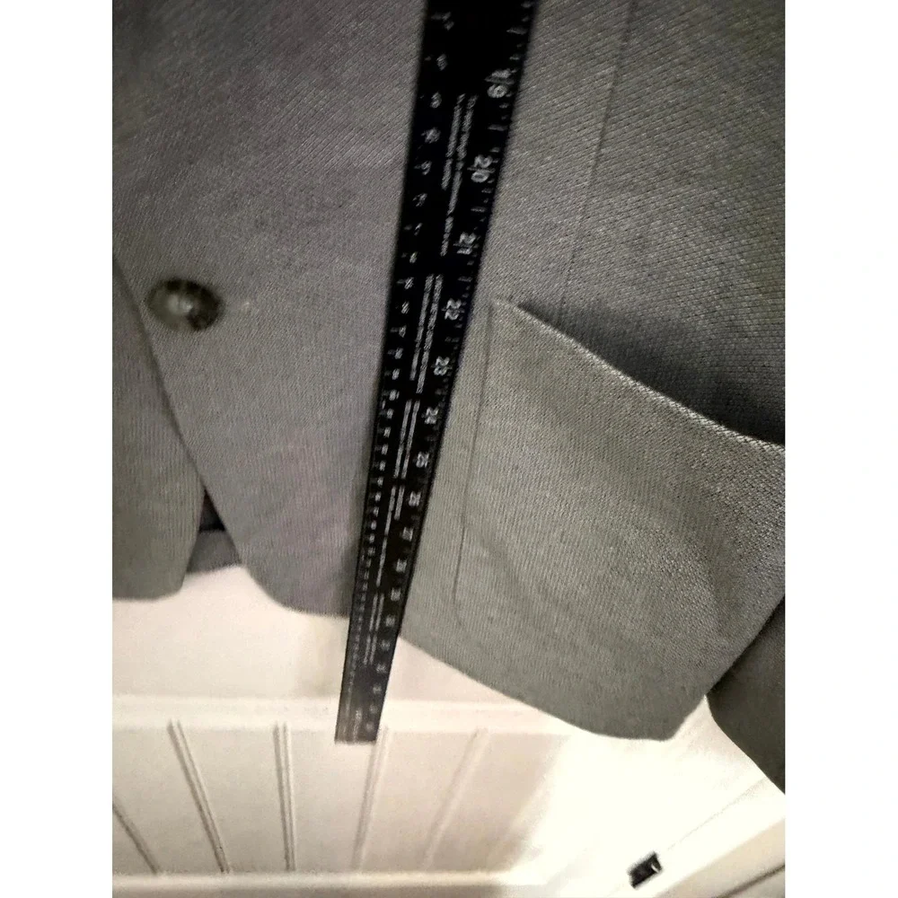 Banana Republic Blazer Mens 46R Knit Sport Coat Grey Textured EUC